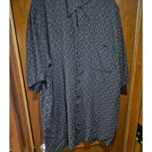 Red Macaw Men’s Size XLT Short Sleeve Button Down Black